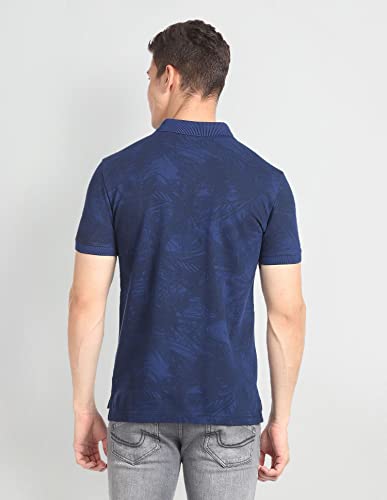 Image of U.S. Polo ASSN. Printed Slim Fit Polo T Shirts for Men - 100% Cotton, Half Sleeves Mens Tshirt