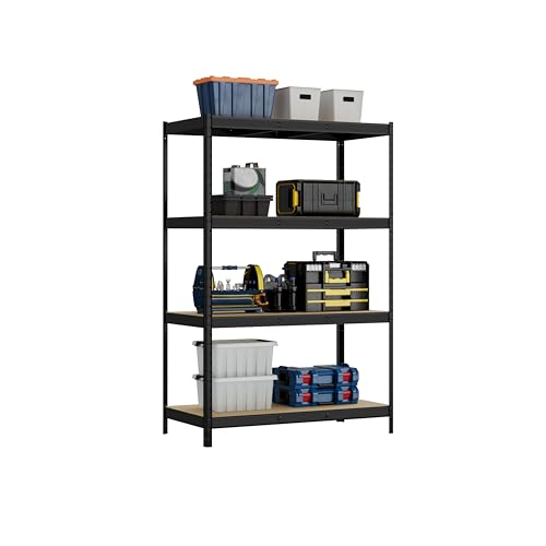 Image of Racking Solutions Heavy Duty Garage Shelving Racking Storage Unit 4 Tiers 600KG UDL Per Shelf (2400KG PER UNIT) (180H x 120W x 60mm D)