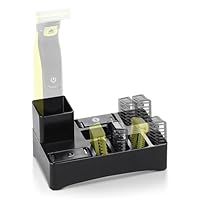 Rasierständer für Philips Oneblade mit 9 Fächern und Ablaufloch -Organizer für Arbeitsplatte für Rasierer, Köpfe und Zubehör (Rasierer und Zubehör Nicht im Lieferumfang Enthalten)