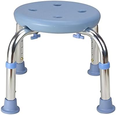 シートスツール バスルームトイレシャワースツール 高齢者妊婦に適合 丸椅子 シート高さ調節可能 滑り止め収納 (Color : Re