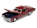 1975 Eldorado Firethorn Red Metallic with Rear Section of Roof Matt Dark Red Luxury Cruisers Limited Edition to 14910 Pieces Worldwide 1/64 Diecast Model Car by Auto World 64352-AWSP098B