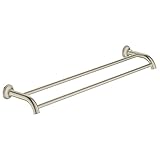Grohe Essentials Authentic Doppel-Badetuchhalter, 1 Stück, nickel gebürstet, 40654EN1