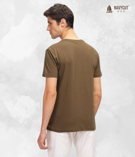 Image of Men T Shirt Cotton Round Neck | Solid Cotton Tee Half Sleeve | Breathable Casual T Shirt for Men | Stylish Round Neck Casual Wear | 12 Colors
