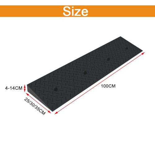 Rampa de goma antideslizante para bordillo 100x25x4cm miniatura 5