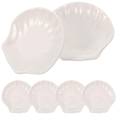 MAGICLULU 6 Pièces Lot De Assiettes Motif Coquille Plateau Snack