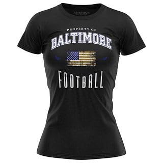 Property of Baltimore Football Shirt for Women, Baltimore Football Shirt, Football Fans Gameday Apparel