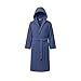 KASANOVA accappatoio in microfibra unisex, linea Basik, con Cappuccio, tasche e cintura, leggero e salvaspazio, asciugatura rapida, lavabile in lavatrice (IT, Età, 6 anni, 8 anni, Regular, Blu) immagine