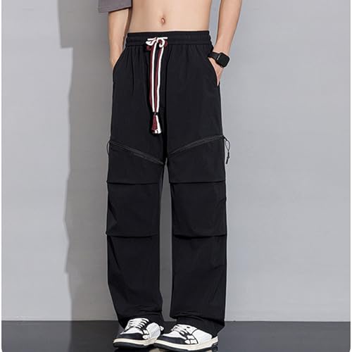 Teens Boys Baggy Cargo Pants Y2K Drawstring High Waist Wide Leg Sweatpants Convertible Casual Hiking Pants Age 13-17Y2