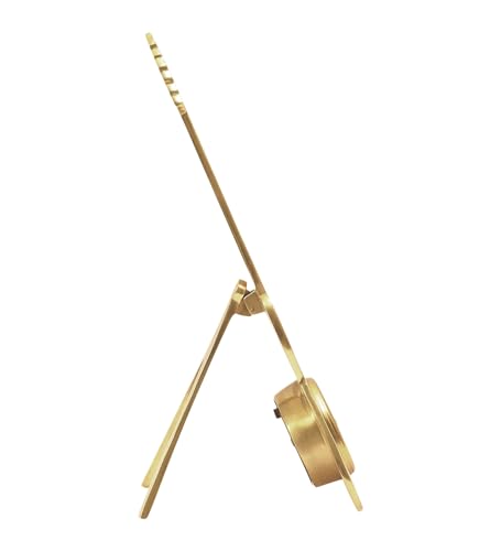 Image of Decor de Maison Handcrafted Encore Analog Table Clock for Kids Room, Living Room, Bedroom, Study Table, Office Desk | Classic Non-Ticking Tabletop Battery Operated Desk Clock (Gold)