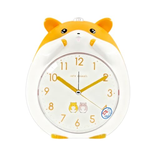 Reloj despertador analógico para niños, altavoz que funciona con pilas, reloj infantil con diseño de animales, para niñas de 3 a 12 años, para dormir, dormitorio, mesa, escritorio, casa por la mañana
