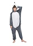 Petrella Animal Kids Onesie Cute One Piece Pajamas Halloween Costume Chrismas Cosplay Sleepwear Unisex for Boys & Girls - wolf