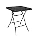 Koll Living Nomad Klapptisch 60x60 cm | Leichter Campingtisch faltbar | Kunststoff Tischplatte in Holzoptik Schwarz | Stabiler Metallrahmen | Tragbarer Gartentisch Balkon Camping 3,7 kg