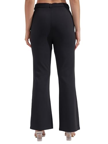 Image of Tokyo Talkies Women's Stretchable Bootcut Pants | High Rise Flared Trousers |Travel & Formal Wear|Workwear Trousers