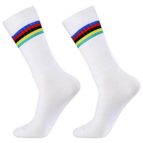 Cycling Socks Cycling Socks Anti-Slip Seamless Silicone Running Sports Road Cycling Socks 1 Pair