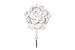 Whitewashed Cast Iron Decorative Rose Hook 7