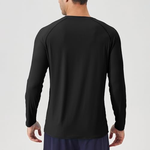 Mens UV Sun Protection Fishing Shirts UPF 50+ Raglan Long Sleeve Cooling Swim Shirt Lightweight Quick Dry Rash Guard3