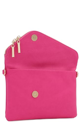 Image of FashionPuzzle Envelope Wristlet Clutch Crossbody Bag with Chain Strap