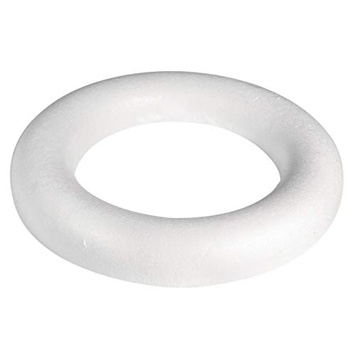 25,35cm Polystyrene Half Round Ring for Christmas Craft (35CM, Pack 3)