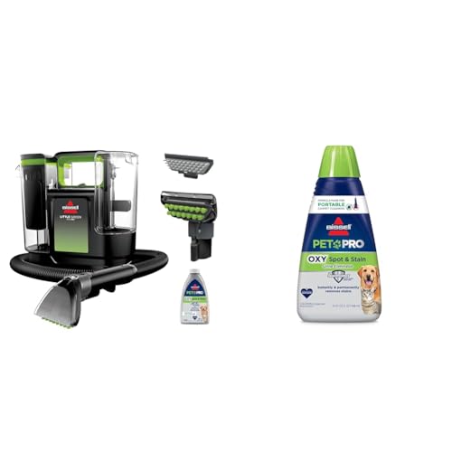 BISSELL® Little Green® Max Pet Portable Carpet and Upholstery Deep Cleaner, Car/Auto Detailer + BISSELL® PET PRO OXY Spot & Stain Formula for Portable Carpet Cleaners, 32 oz., 2034 - image 1
