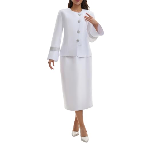 Elegant Mother of Bride Formal Church Suit 2 Piece Set with Rhinestone Buttons and Decorated Cuffs Wedding Guest Outfit2