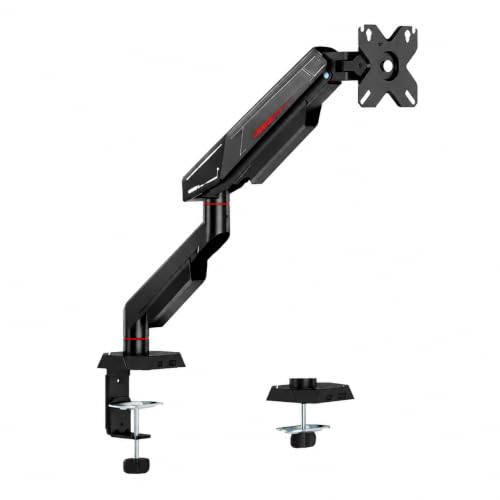 Image of ARTIKEL Armour Monitor Stand for Desk Mount Adjustable Spring Assisted Single vesa Monitor arm for Table with Full Motion arm with C Clamp Grommet Mounting Base Computer Monitor Stand Upto 40 inches