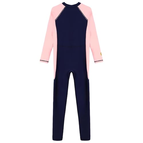 TTAO Kids Girls Colorblock UPF 50+ Full Body Swimsuits Beach Surfing Rash Guards Long Wetsuits4