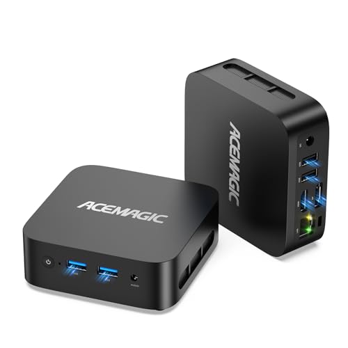 ACEMAGICIAN Mini PC V1 8GB DDR4 RAM 256GB Twin Lake N150 M.2 SSD Mini Computador Desktop (Beat N100/N95) Micro PC, PC Pequeno 2.4G/5.0G WiFi 4K Dual Display/HDMI/LAN/BT para Negócios/Casa/Escritório