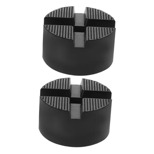 HANABASS 2pcs Jack Rubber Pads Durable Floor Jack Extensions for Secure Vehicle Lifting Weatherproof Vibration Dampening Design Easy to Use Heavy Load Support