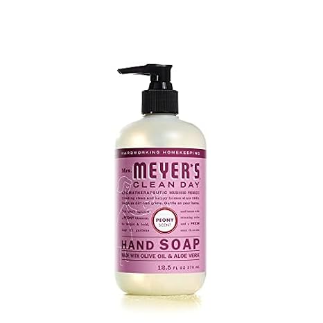 Mrs. MEYER'S Clean Day Hand Soap Peony, 12.5 Fl Oz (Pack of 6)