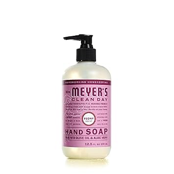 Mrs. MEYER'S Clean Day Hand Soap Peony, 12.5 Fl Oz (Pack of 6)