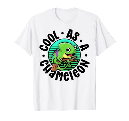 Cool As A Chameleon Funny Reptile Lover Pet Lagarto Camiseta