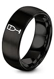 Zealot Jewelry Gift for Cocktail Enthusiast Bellini Ring Tungsten Black for Women Anniversary for Female Spouse His and His Engagement Set LGBTQ Couple Christmas 20th Anniversary Ideas Size 4