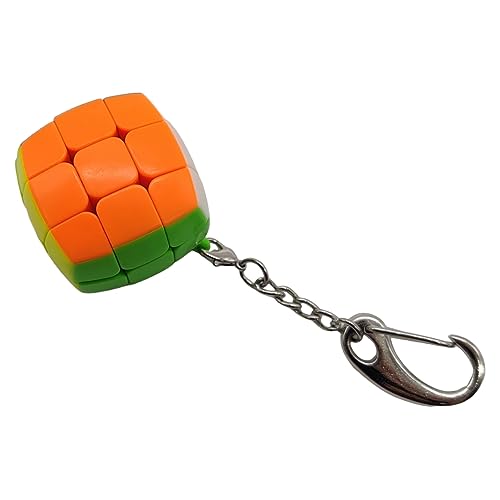 Image of Hawkister QiYi Mini 3x3 Keychain Cube Bun Shape Stickerless 3CM Keyring Magic Cube Puzzle
