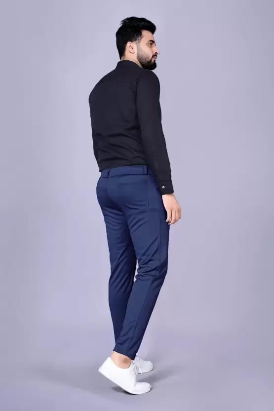 Image of Casual Pants for Men Combo Pack of 2 | Stylish Slim Fit Men's Wear Trousers for Office | Mens Fashion | Modern Mens