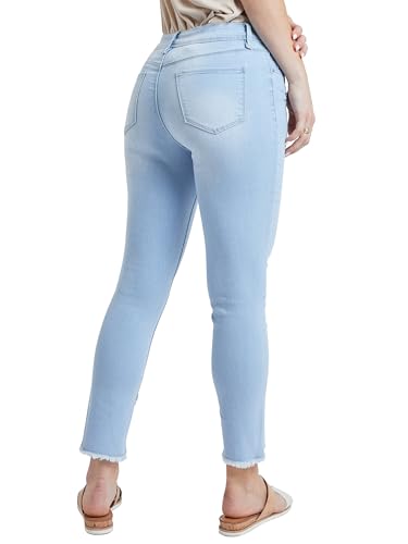 Royalty For Me Womens Women's High Rise Tulip Hem Ankle Jean3