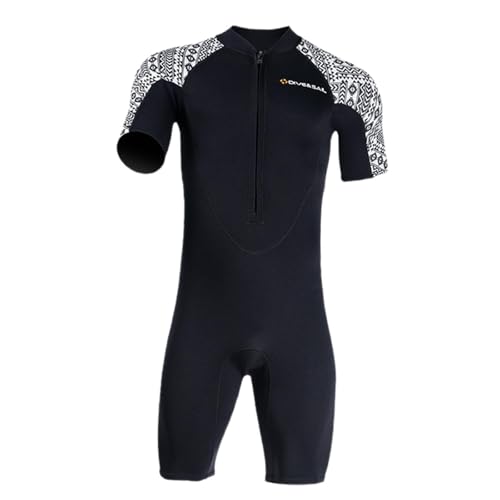 Traje de buceo corto de 3 mm para adultos con cremallera frontal 3