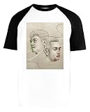 Luxogo Italie Garçons Duo Unisexe Blanc Baseball T-Shirt Homme Femme Manches Courtes Baseball T-Shirt