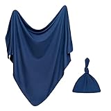 Swaddle Blanket & Hat Set | Receiving Baby Blanket | Soft & Cozy | 47' x 47' Size for Newborns,...