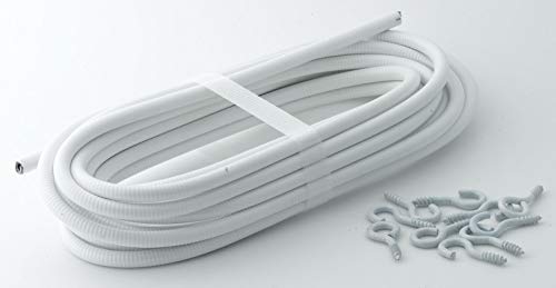 Ateliers28 Spirotringles (Tringle à Ressort),, 1 Spirotringle Acier Plastifié Blanc TWF662589 250 cm