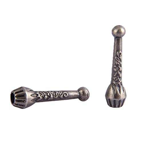 Coolla Bolo Tie Tips Replacement End Caps 8 Pack, Antique Silver Tone,Antique Bronze (Antique Silver) #TOP2