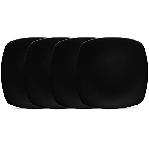 Noritake Colorwave Graphite Quad Plate, Mini, Set of 4, 6 1/2" in Black/Graphite