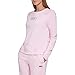 DKNY Women's Rhinestone Logo Crew Neck, Pink Lady