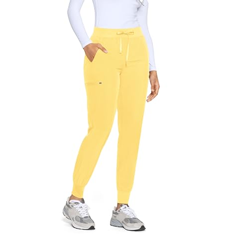 Image of COZYFIT Womens Scrub Pants - Soft Stretch Yoga Style with 5 Pockets, Slim Fit Jogger Scrubs Pants for Women