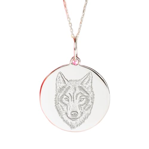 Collier pendentif loup totem en argent cadeau unisexe idéal