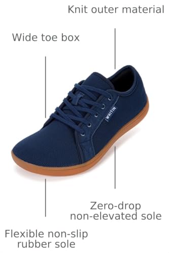 Image of WHITIN Men's Wide Minimalist Barefoot Sneakers | Zero Drop Sole | Optimal Relaxation