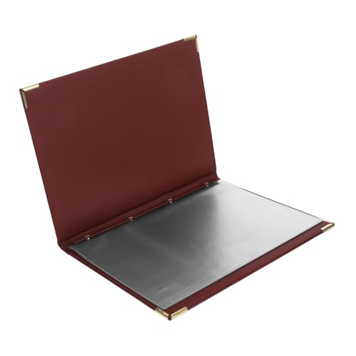 STOBAZA Restaurant Supplies 7 Page Menu Book Holder Sleek Leather Menu Cover Case for Settings