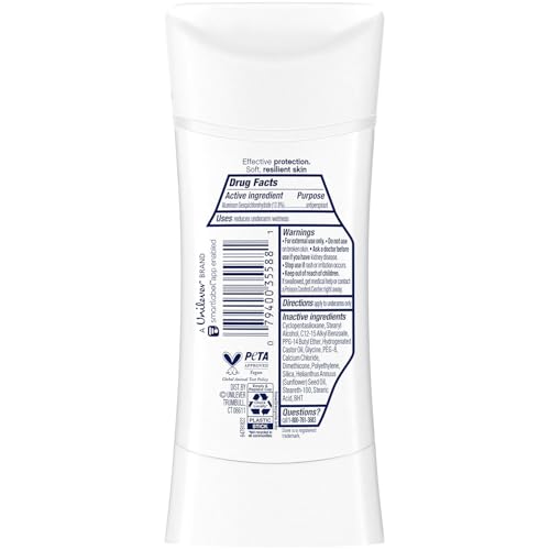 Image of Dove Advanced Care Antiperspirant Deodorant, Sensitive, Unscented 3-Pack - 72 Hours of Odor & All Day Wetness Protection, 2.6 Oz Ea