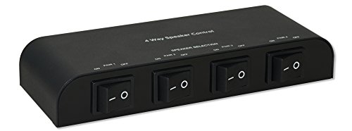 Techly 103298 Commutatore Audio Per Casse Acustiche 4 Vie Con Terminali A Vite