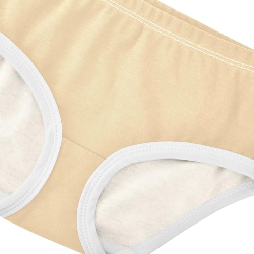 Joisal Light Yellow Beige Cute Panties Girl Toddler Girls Underwear Cotton Bright Undies Kids Briefs 2t4