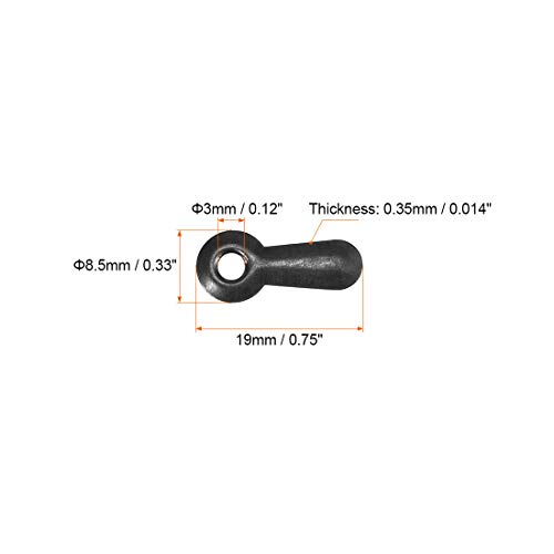 Image of uxcell Frame Turn Button, 3 /4 inch Metal Ridged with Screws for Hanging Pictures, Photos, Drawings and Posters, 50 Pcs (Black)